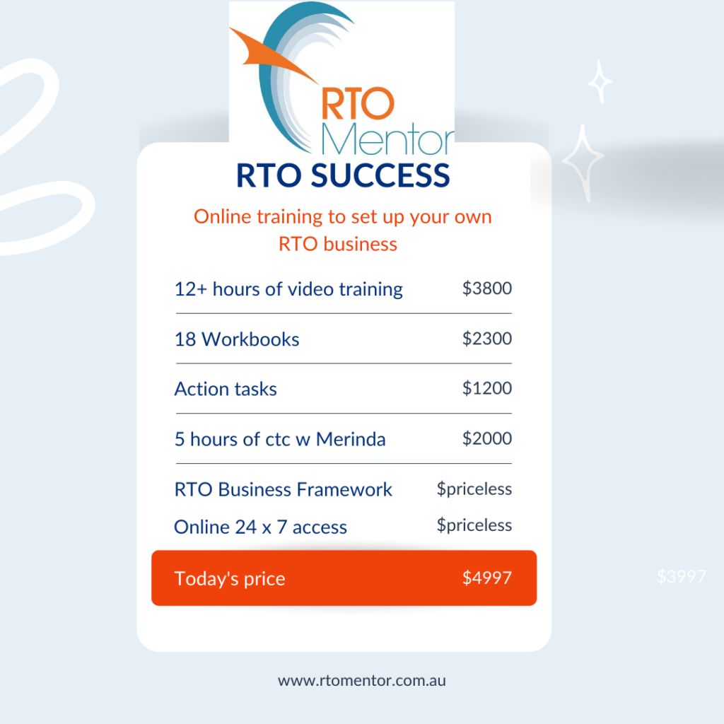 RTO Consultant RTO Mentor